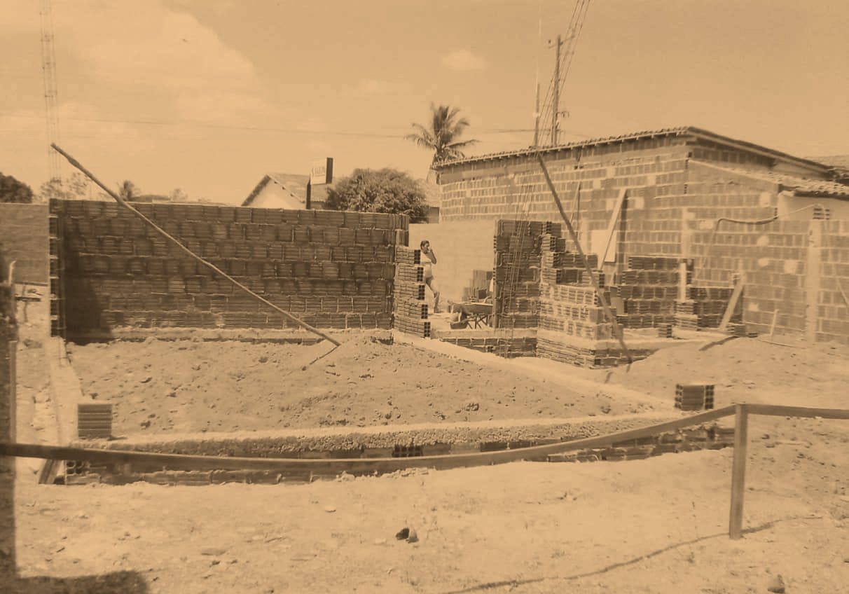 Registro da construção da sede da ODCS